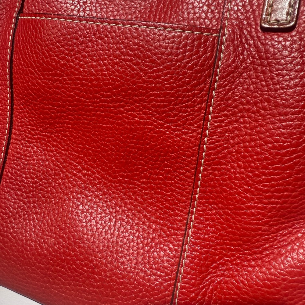 Dooney & Bourke Red Leather Handbag Excellent Condition 12” Strap Drop - Picture 8 of 15